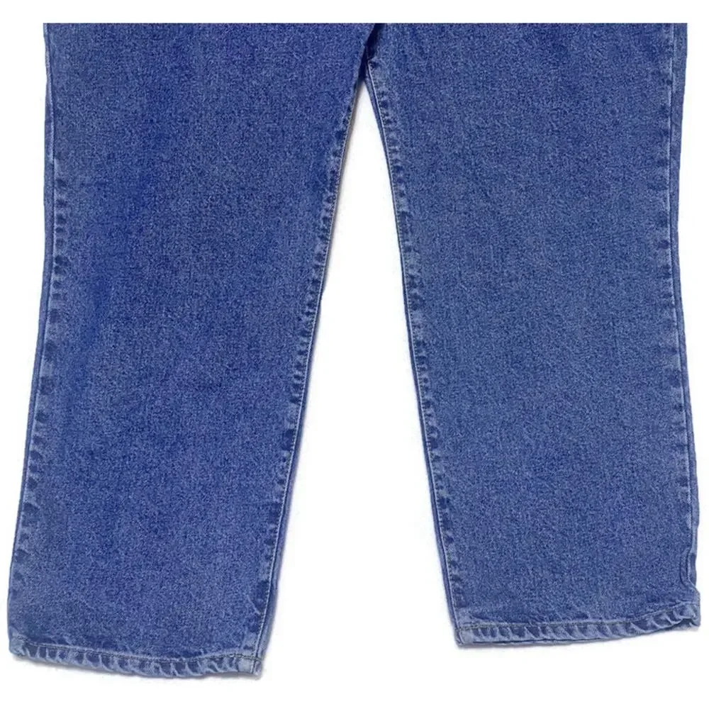 Full Blue Jeans Men's 46x32 Straight Fit 100% Cotton Medium Blue Denim